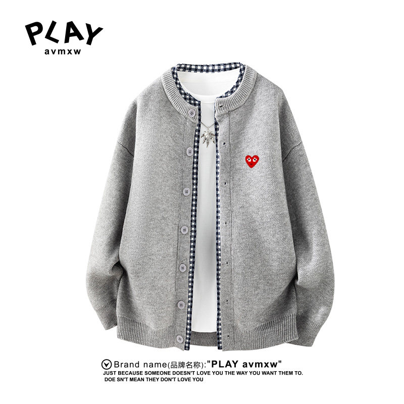 PLAYAVMXW潮牌圆领假两件外套