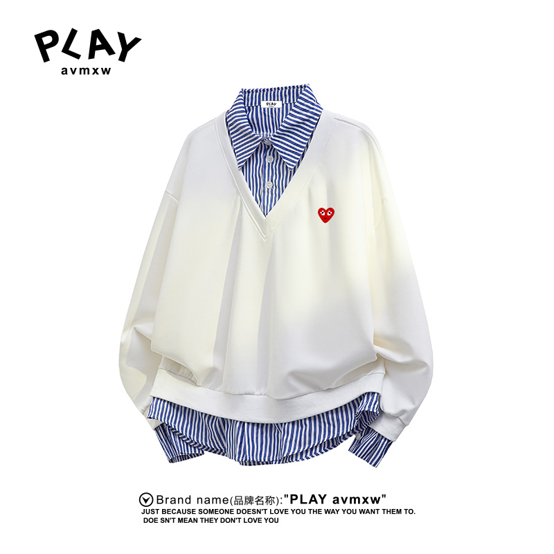 PLAYAVMXW休闲时尚假两件上衣