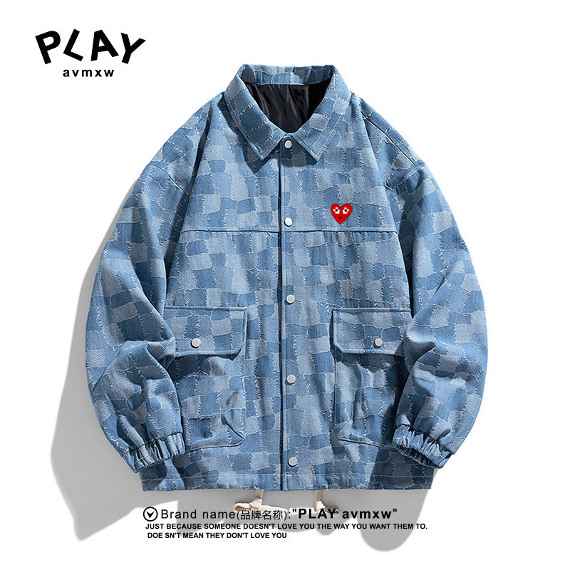 PLAYAVMXW潮牌水洗做旧复古外套