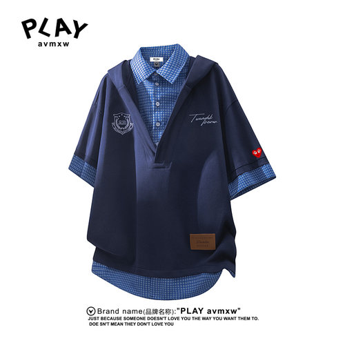 PLAYAVMXW学院风假两件T恤