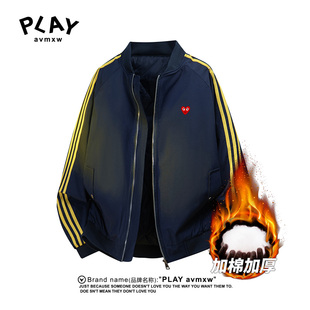 潮流情侣同款 PLAY 新款 官方棉衣冬季 潮牌加绒加厚夹克外套 AVMXW