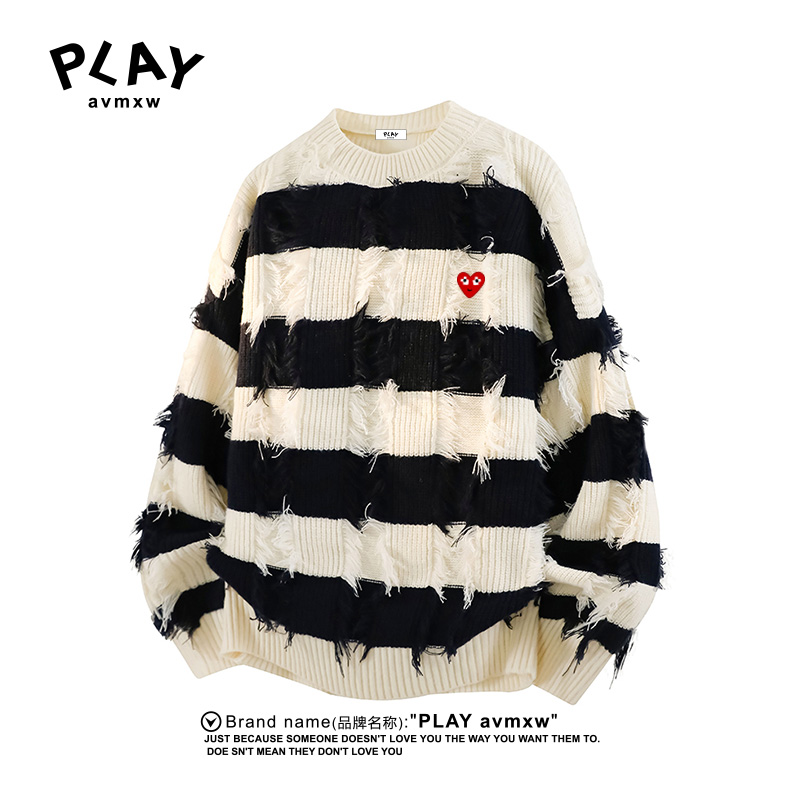 PLAYAVMXW时尚不规则流苏毛衣