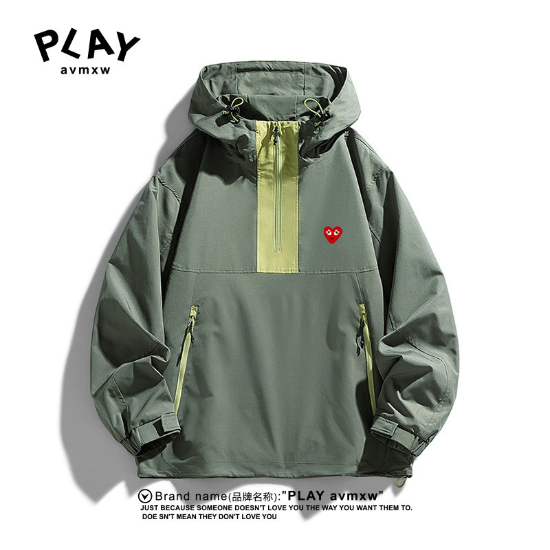 PLAY AVMXW 官方套头克秋冬季新款男女款潮牌休闲运动户外冲锋衣