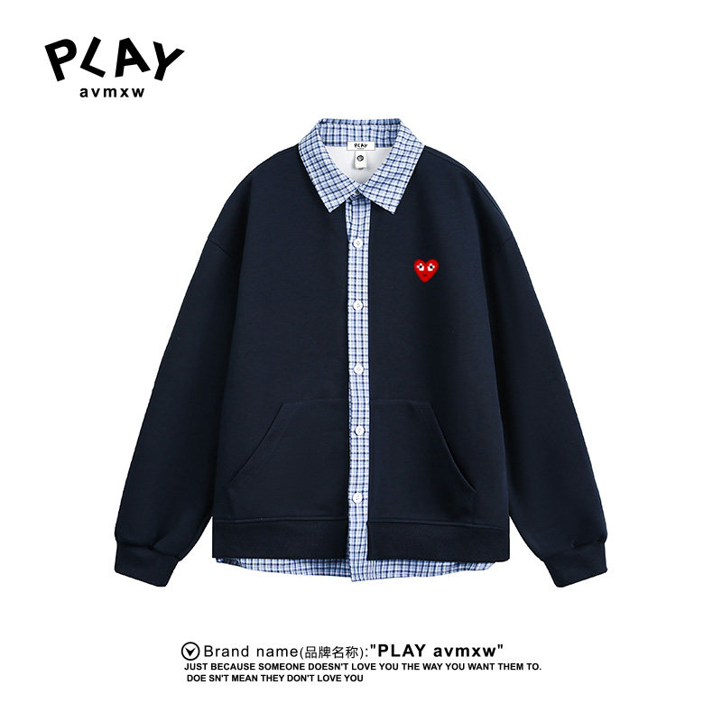 PLAYAVMXW时尚开衫假两件上衣