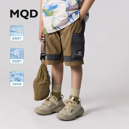 MQD男童凉感速干工装五分裤子
