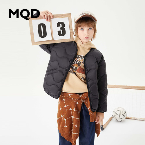 【鹅绒】MQD童装男童轻薄羽绒服内胆儿童保暖纯色简约外套中大童