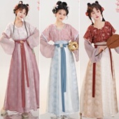 出租汉服唐制唐褙子圆领衫 齐腰八破裙春夏秋日常女款 小唐春租赁