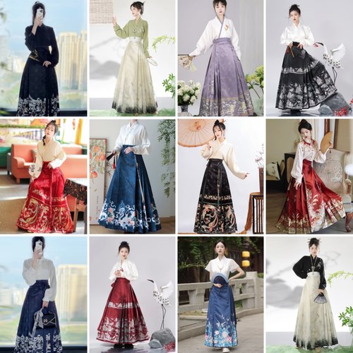 新中式汉服出租整套马面裙2024