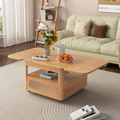 2026多功能茶几折叠餐桌一体简约现代客厅可移动边几小户型实木腿