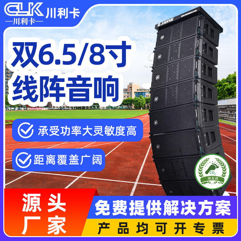 双6.5寸8寸线阵音响无源音箱移动舞台表演学校广播系统设备