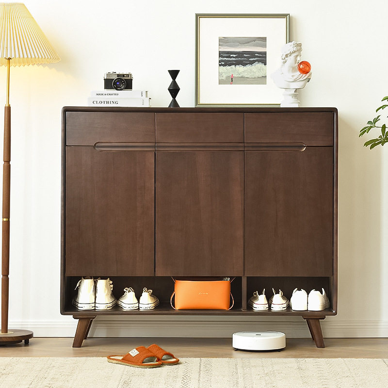 实木鞋柜家用门口入户容量收纳多层透气玄关阳台室外全实木