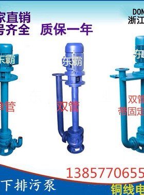 液下无堵塞排污泵 长轴污水泵 YW液下化粪池泵YW300-800-15-55KW