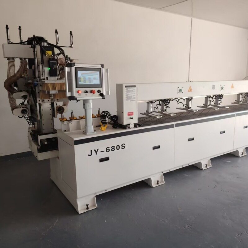 门墙柜加工中心一体机自动换刀 门墙柜六工序开料打孔加工中心