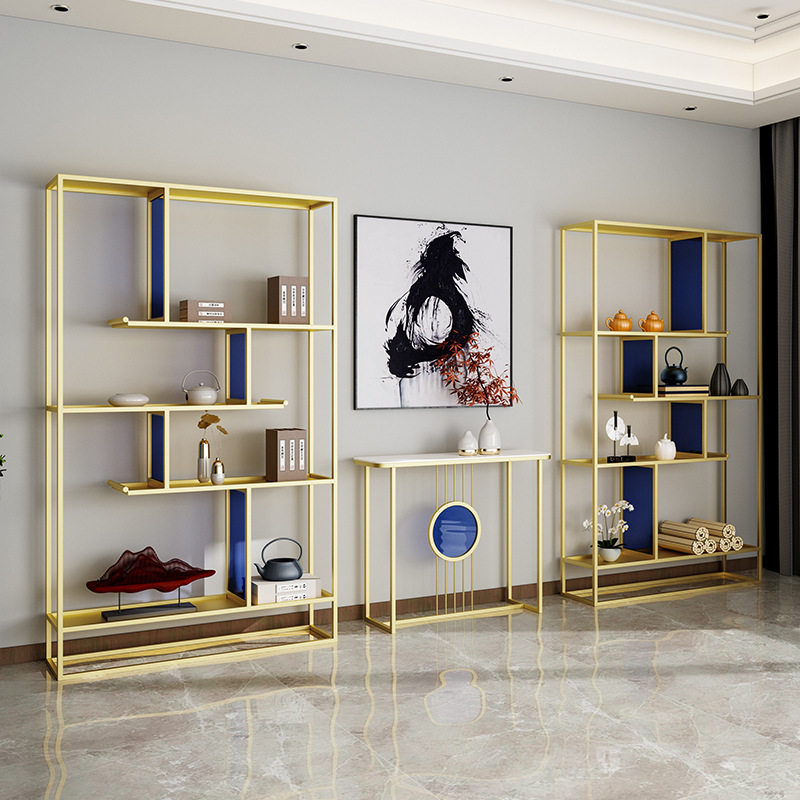 新中式铁艺博古架多宝阁展示架
