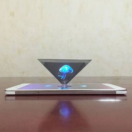3D Hologram Pyramid Display Projector Video Stand Universal