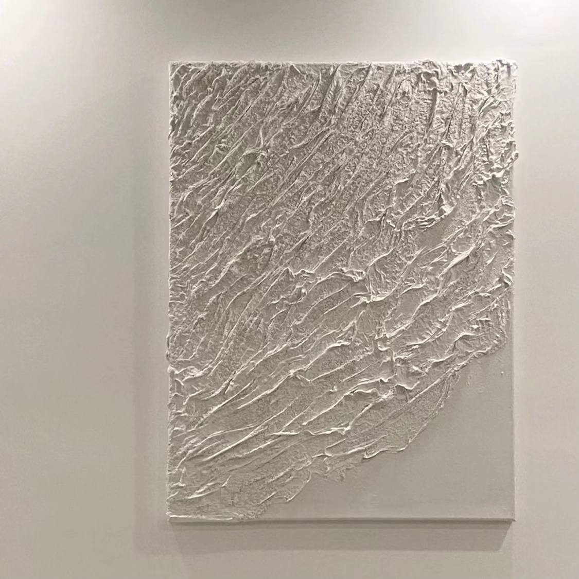 成品纯手绘立体丙烯肌理画油画石英砂石膏装饰客厅卧室侘寂风赤贫图片