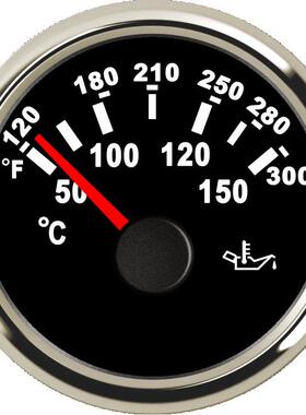 SJ系列DN52mm指针式油温表12V/24V船用车用发电机组房车通用