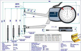 厂家kroeplin比较法指针内径卡规  C330