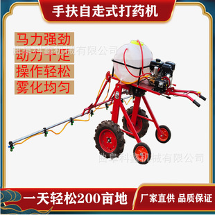 新款手扶自走打药机 轮距可调高架打药车 柴油动力高压喷药机科鑫
