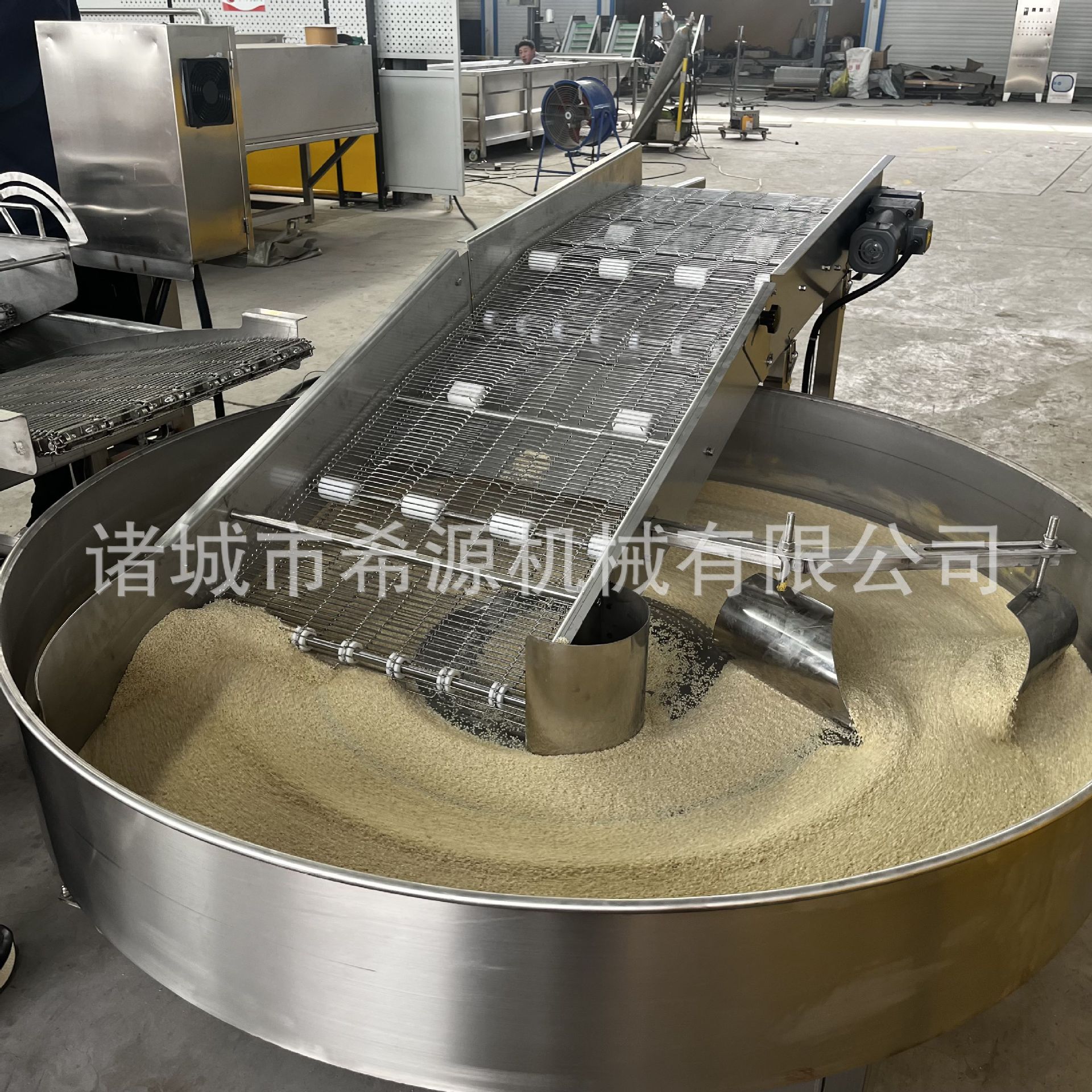 麻枣转盘式上芝麻机 裹粉提升机 椰蓉大福裹粉机 挂糖裹芝麻机