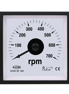 供应 康的斯指针式转速表BE-96W DC10V 700rpm 电压输入 广角度电