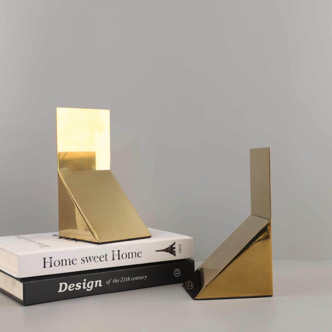 北欧创意金属三角形书档书靠桌面摆件书房玄关电视柜软装家居饰品,电子/电工,接线端子,淘宝优惠券,粉丝福利购,淘宝优惠卷