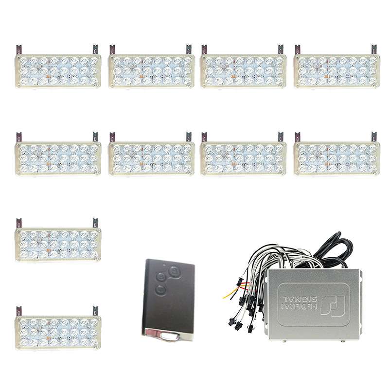 :汽车LED警示爆闪频闪灯工程救护车遥控长方灯24CS-T10