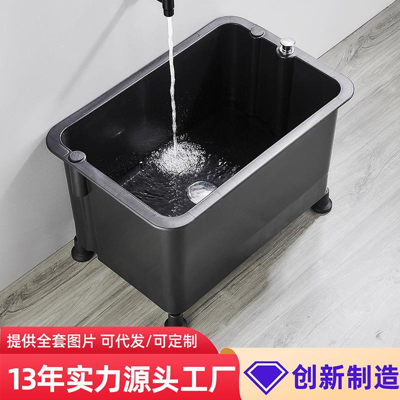 拖把池阳台洗拖布池厕所卫生间大号洗地盆家用落地式接水槽墩布池