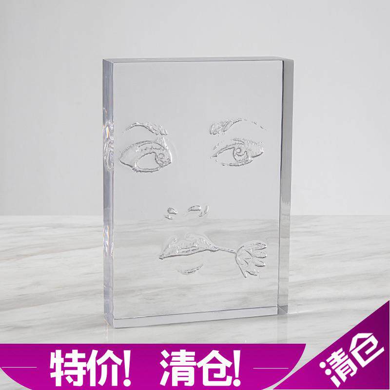 现代简约抽象人脸摆件售楼处样板间家居软装饰品柜子桌面床头摆件