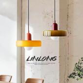 北欧中古简约餐厅吊灯现代个性 吧台岛台装 饰吊灯中山工厂草帽吊灯