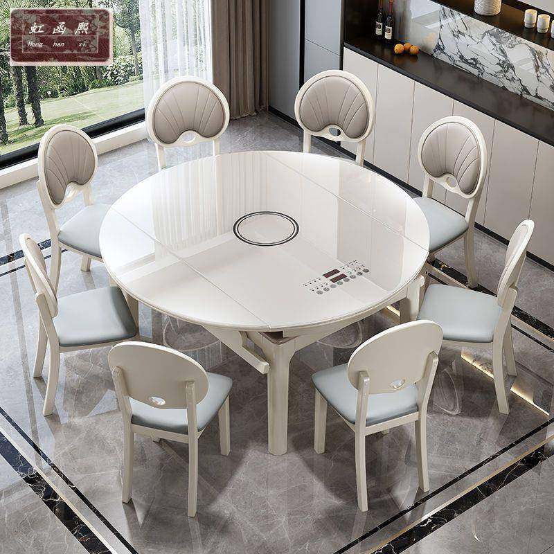 流晶石实木餐桌家用轻奢玻璃可伸缩折叠方圆两用电磁炉小户型餐桌,鲜花速递/花卉仿真/绿植园艺,割草机/草坪机,淘宝优惠券,粉丝福利购,淘宝优惠卷