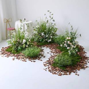 仿真芦苇草丛造景酒店橱窗拍照室内外景观布置假绿植花排装饰摆设