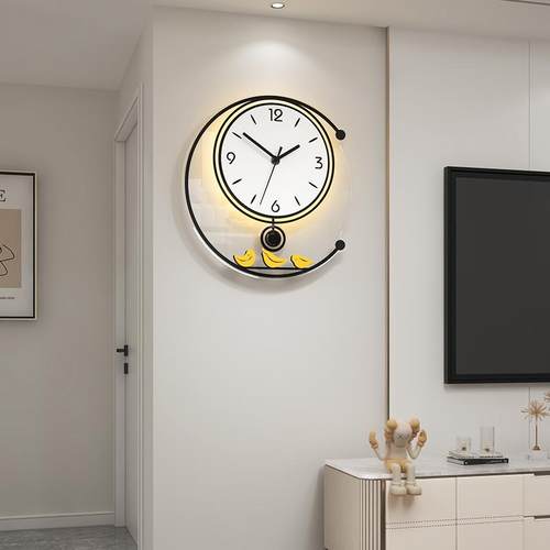 2024新款钟表挂钟客厅现代简约大气轻奢家用时尚创意装饰时钟挂墙