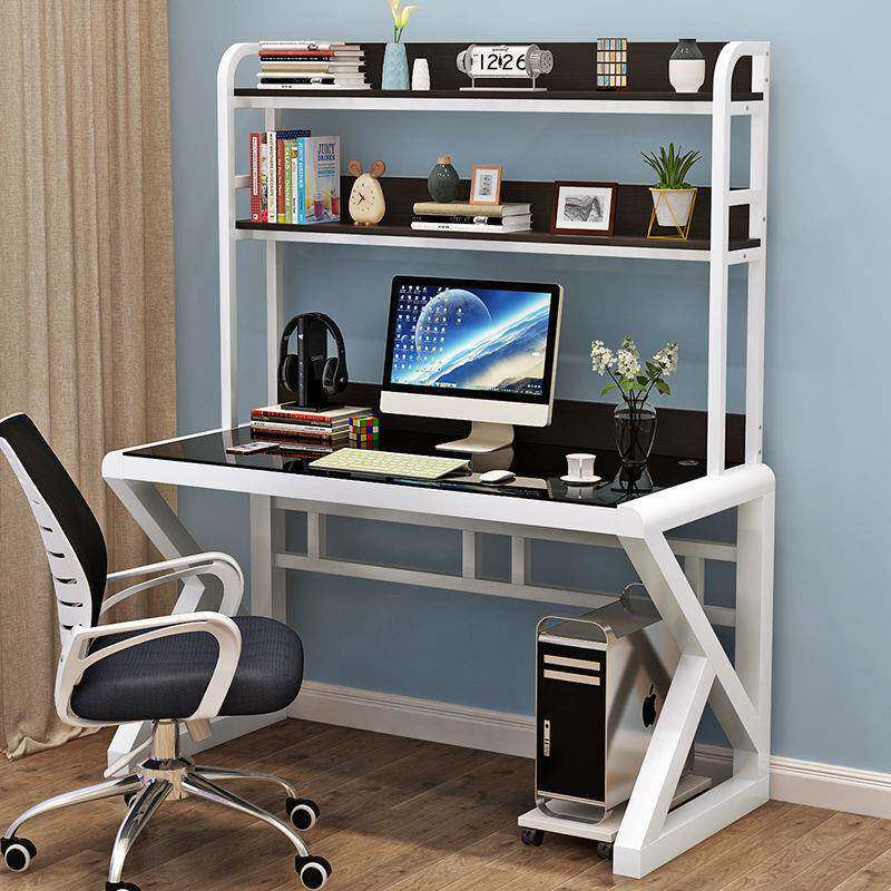 电脑台式桌家用简约现代经济型书桌简易钢化玻璃电脑桌学习桌子