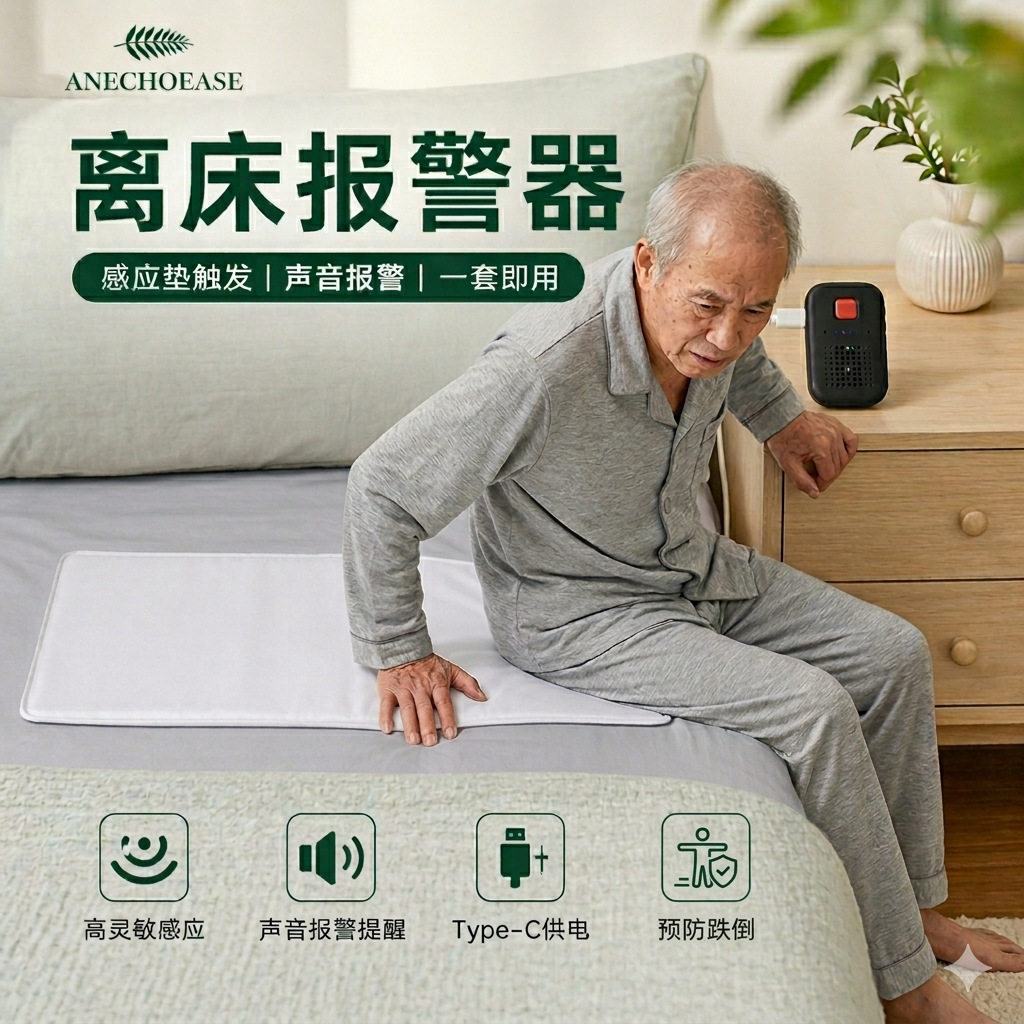 Anechoease离床报警器预防病人起夜跌倒居家护理工厂直销
