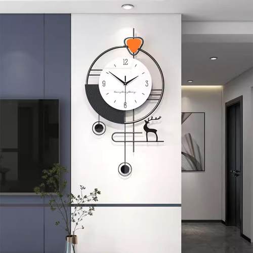 钟表挂钟客厅2023新款网红时钟挂墙创意现代简约装饰家用挂表餐厅
