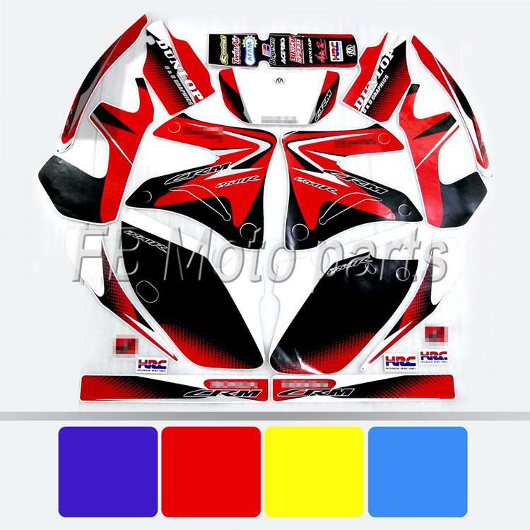 CRM250R版改装全车贴花适用HONDA越野车 CRM250 贴纸贴标车标新款