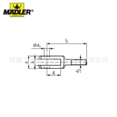Maedler 镀锌外螺纹 U形叉 DIN71752 右旋
