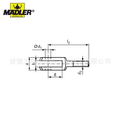 Maedler 镀锌外螺纹 U形叉 DIN71752 右旋