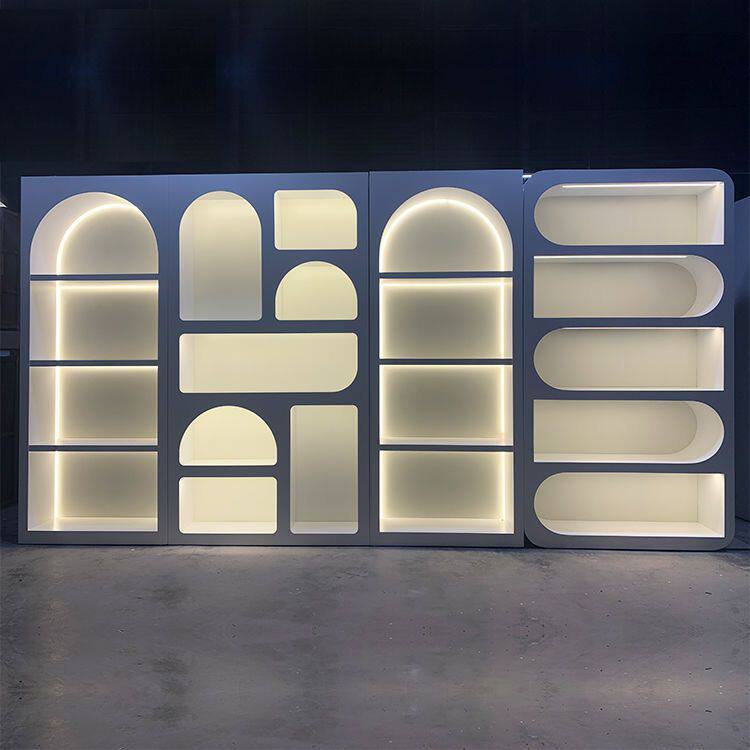 化妆品展示柜美容院背景展柜鞋包手办异形柜多功能组合产品柜