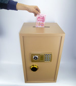 指纹小型密码 60cm 家用投币保险箱防盗办公保险柜30