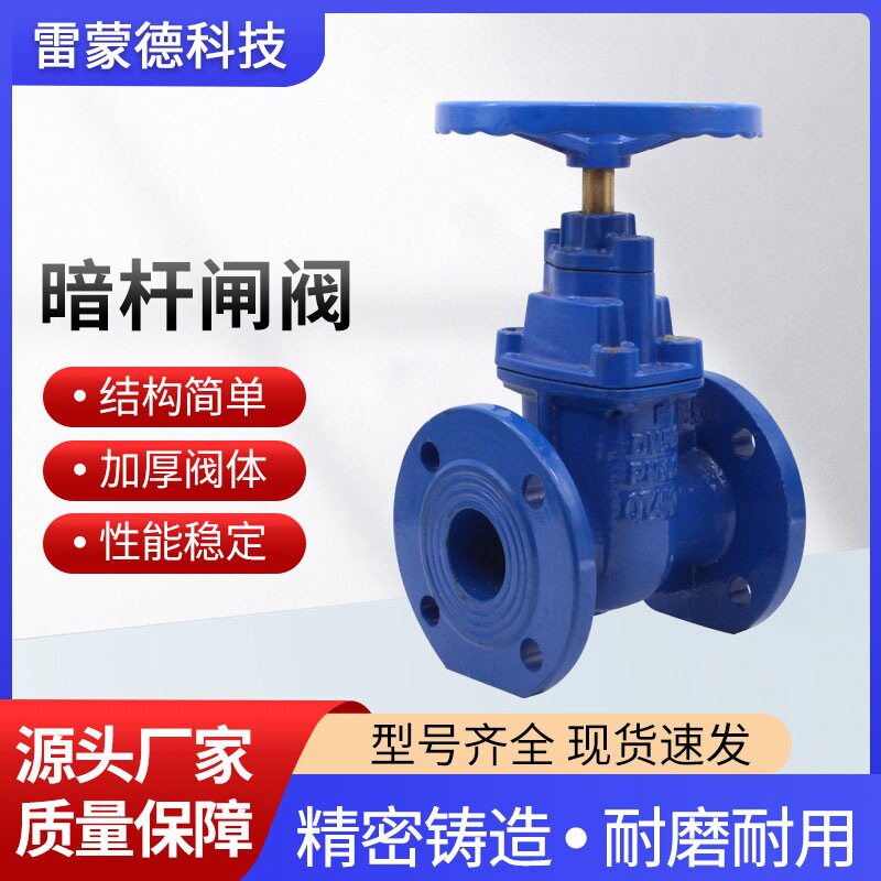软密封暗杆法兰闸阀Z45X-16Q自来水公司专用闸阀水开关弹性座封阀