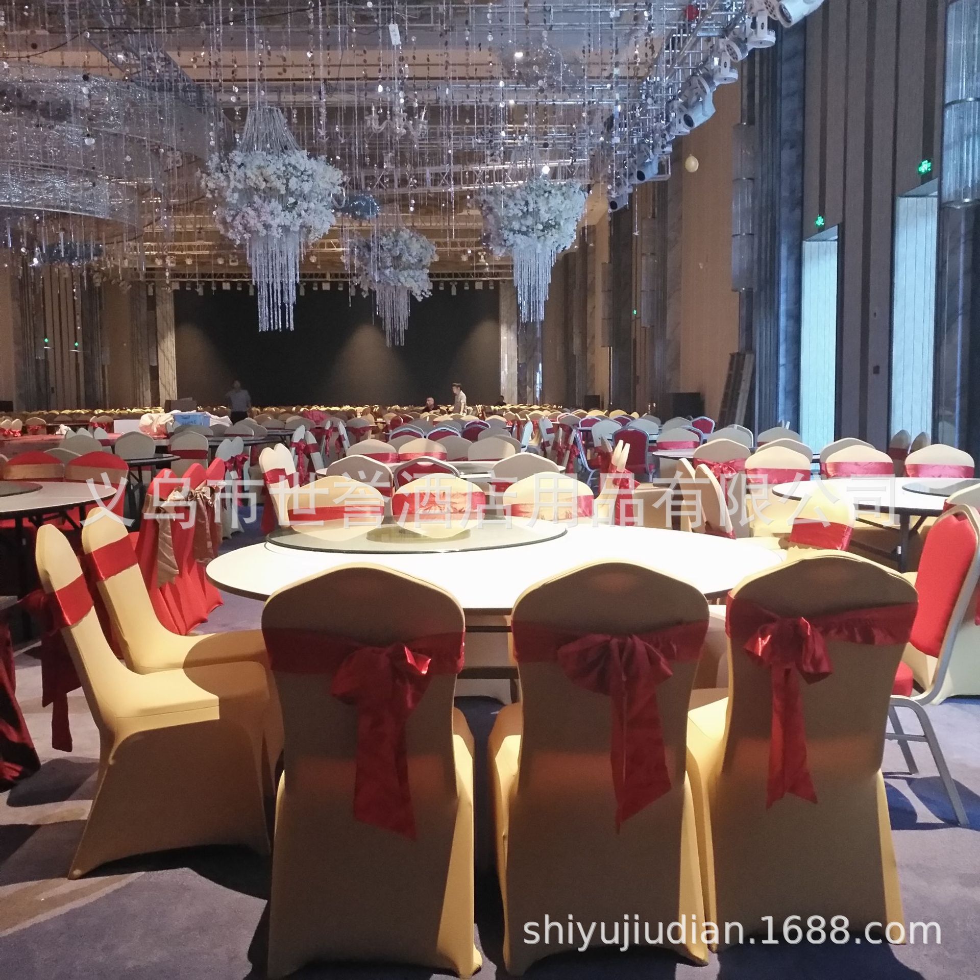 南昌星级酒店宴会家具直销 宴会中心铝合金餐桌椅 酒楼酒席桌椅