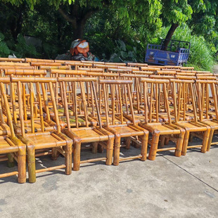 2026传统手工老式竹椅靠背椅围炉煮茶配椅火锅烧烤家竹椅子儿童拍