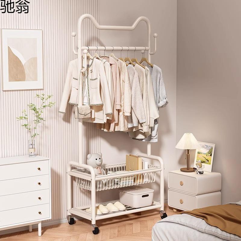 简易衣帽架卧室挂衣架可移动落地立式房间晾衣架简易阳台衣服架子