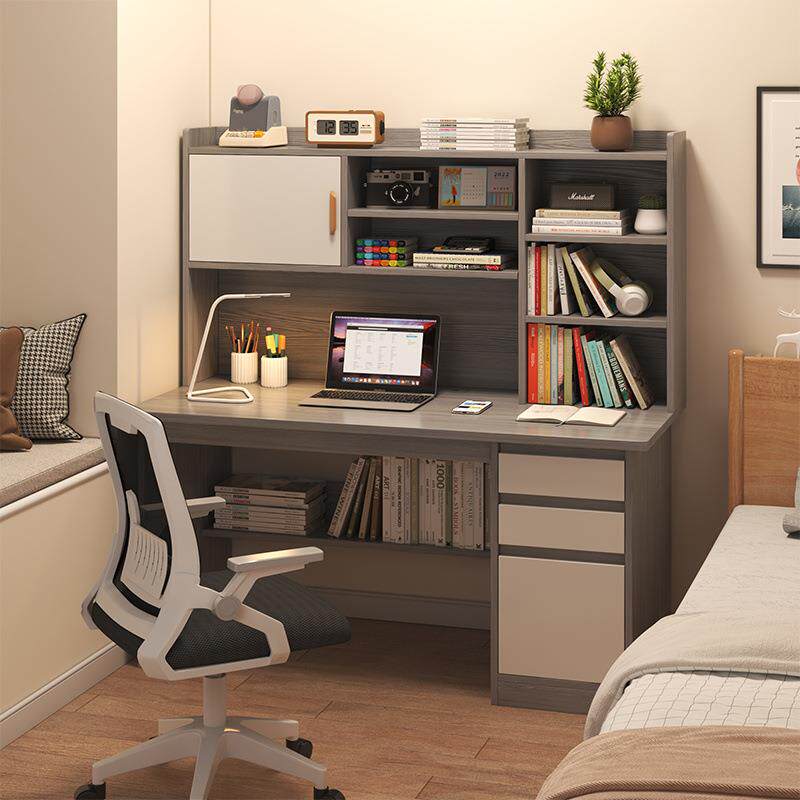 电脑桌书桌书架组合一体桌家用台式写字桌出租屋简约学生学习桌子