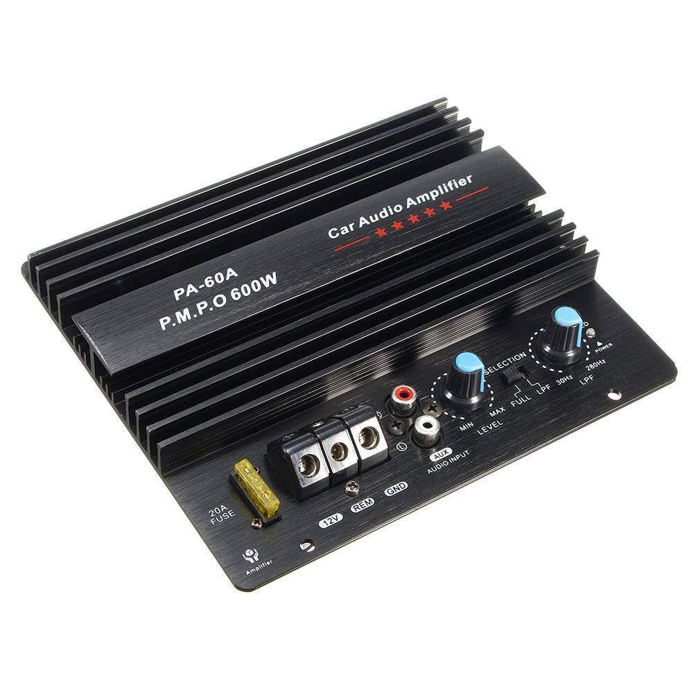 PA-60A12v汽车功放板大功率音响低音炮外露功放12v功放机600W