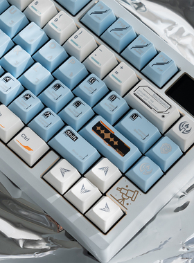 态珀原创空间站SpaceStation机械键盘键帽蓝原厂PBT移印字体喷层