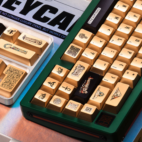 黑/金埃及金属质感键帽原厂高度