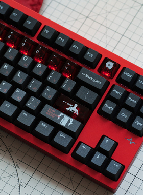 态珀原创苏维埃机械键盘键帽黑色大全套客制化喷涂闪粉PBT+PC原厂